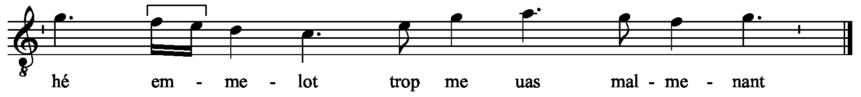 Refrain musical notation